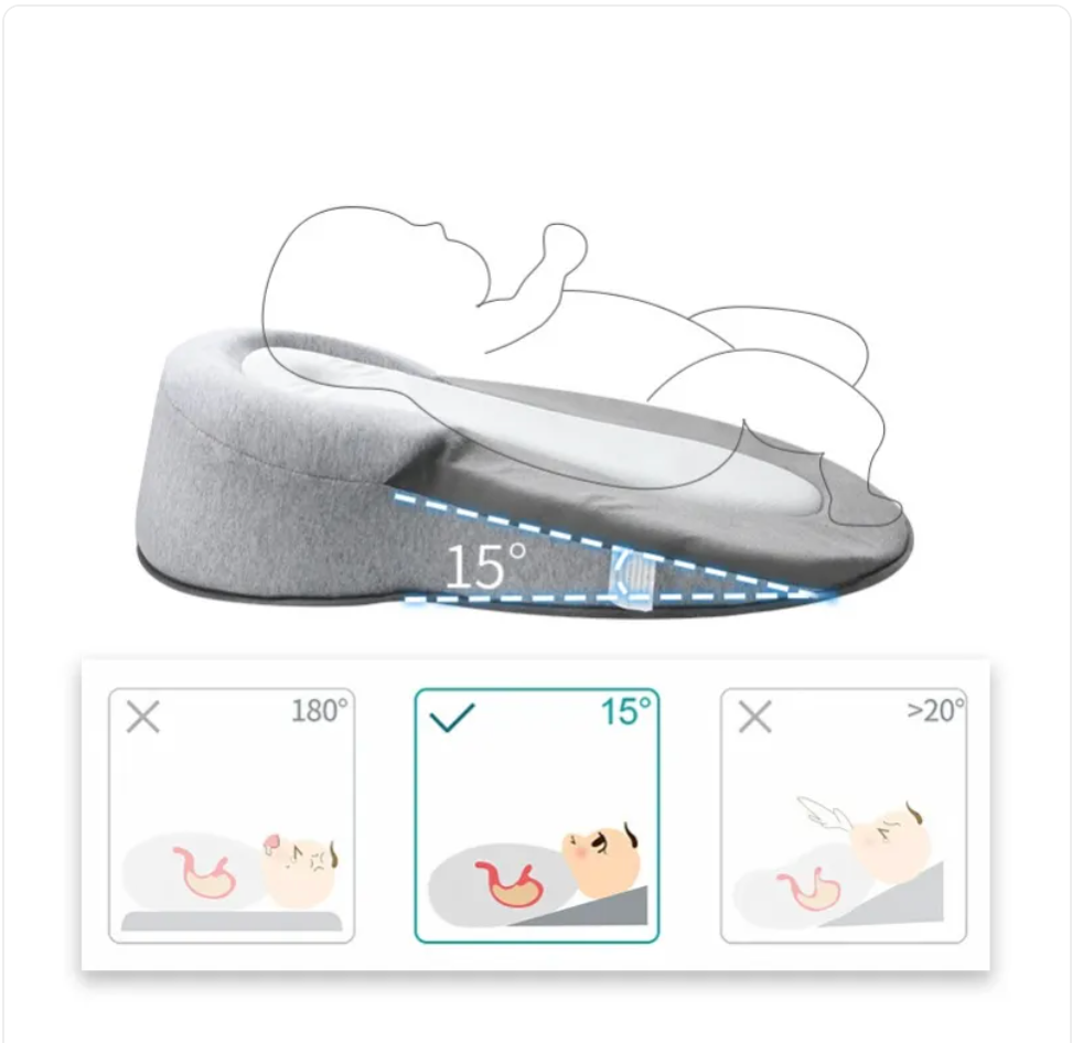 Almohada inclinada para bebé de espuma viscoelástica