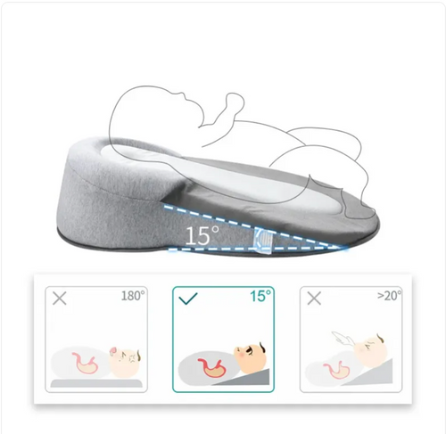 Almohada inclinada para bebé de espuma viscoelástica
